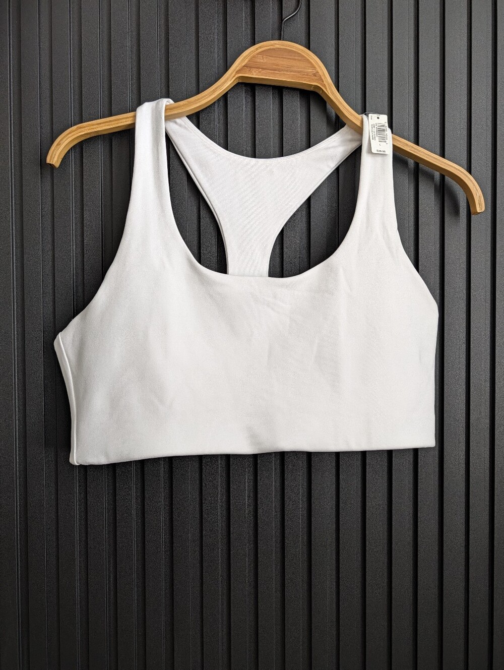 GapFit Power Basic White Racerback Sports Bra Size L NWT